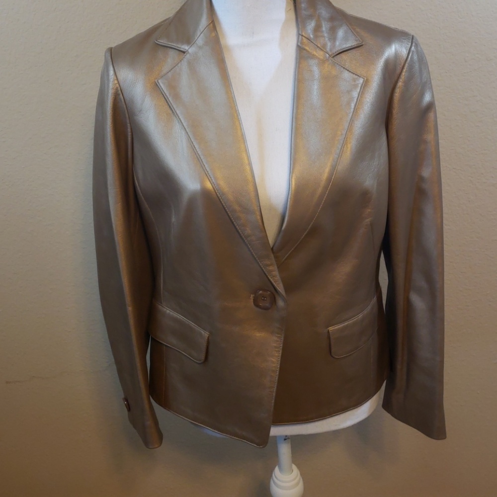 Nine West Leather Blazer